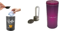 Premium Paddose für 20 Kaffeepads +Tisch Abfallbehälter ohne Deckel mit Ø 8,5 x 9 cm, 0.5 Liter Tischreste-Mülleimer