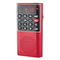 L-328 FM Radio Multifunktional wiederaufladbar tragbarer USB TF MP3 Player Handheld-Lautsprecher für Outdoor-Rot