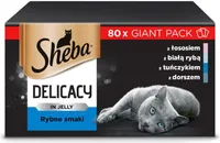 Sheba Mokré krmivo pre mačky s rybou príchuťou v želé 85 G X 80