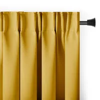 Gardine Kräuselband Multifunktionsband 140x270 cm Senf Vorhang Einfarbig Verdunklungsvorhang Aufhängung Pleat