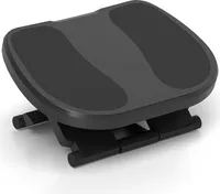 HOMCOM Biurko z podnóżkiem, 3-stopniowa regulacja wysokości podnóżka, ergonomiczny podnóżek, do domu, biura, szary