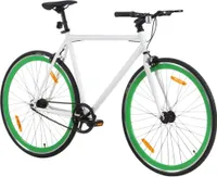 vidaXL Fahrrad mit Festem Gang Weiß und Grün 700c 51 cm