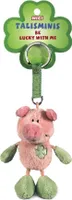Nici 49382 Talisminis Schlüsselanhänger Schwein rosa-grün 7cm Plüsch Anhänger