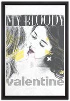 My bloody Valentine light Leinwandbild 60x40 cm im Bilderahmen | Wandbild  | Schattenfugenrahmen | Kein Poster