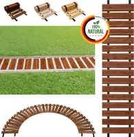 Floranica Gartenweg aus Holz 30 cm x 1 m Braun Rollweg Ausrollbarer Gehweg Gartentritte Holzweg aus Lärche rutschfeste Oberfläche