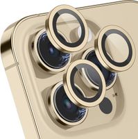 iPhone 14 Pro / 14 Pro Max Kamera-Objektiv-Schutzfolie - Gold - Einfache Installation - Kamera-Schutzfolie iPhone 14 Pro - Edelstahl - Gehärtetes Glas - Displayschutzfolie