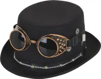Bristol Novelty - Zylinderhut für Herren/Damen Uni - Steampunk BN806 (Einheitsgröße) (Schwarz/Bronze)