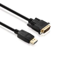 1m Displayport zu DVI Kabel - Display Port auf DVI-D Stecker 24+1  Adapter Kabel