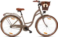 Goetze Style 28 Zoll Damen Citybike, 1-Gang Rücktrittbremse, Tiefeinstieg, Komfortfahrrad mit Korb