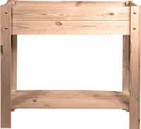 mgc24 Hochbeet für Balkon 80x30x78cm Kiefernholz dunkelbraun