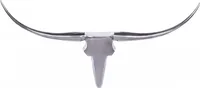 WOHNLING Bull Geweih L Wanddekoration 125 cm breit Aluminium silber Wandgeweih