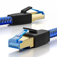 CAT 8 Netzwerkkabel 10m S/FTP Ethernet LAN Internet Kabel Patchkabel rund SEBSON