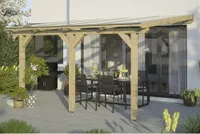 Terrassenüberdachung SKAN HOLZ Andria 434x250 cm natur