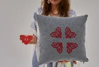 Evila Originals, Saimin - Dark Grey, vankúš, tmavosivý, 100 % CHENILLE, 50 x 50 cm