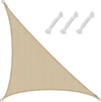 Markiza UV 3x3x4.2 HDPE Trójkątna prostokątna osłona przeciwsłoneczna Garden Beige