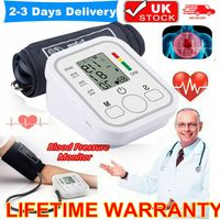 2023 Digitales automatisches Blutdruckmessgerät Oberarm-BP-Maschine Herzfrequenz,Weiß
