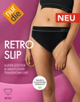 NUR DIE unterhose unterwäsche basic klassisch Retro Slip schwarz 36-38
