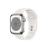 Apple Watch Series 8 Edelstahl Cellular 45mm Silber (Sportarmband weiß) *NEW*