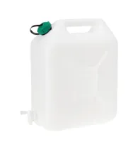 anaterra® Wasserkanister - 10l., mit Handgriff, für Camping, Outdoor, BPA  frei, zum Trinken, Tragbar, Flach, Stabil, Weiß - Wasserbehälter