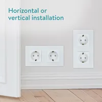 Navaris Glas Schuko Steckdose zweifach - mit Montagematerial - Design Schutzkontakt Wandsteckdose mit Glasrahmen - Doppelsteckdose in Weiß