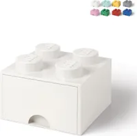 LEGO Brick Schubladenbox mit 4 Knöpfen - Weiß