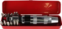 LUXTOM | Hand-Schlagschrauber-Satz mit Bits 12tlg, Schlagschraubendreher, Flachkopf-, Kreuzschlitz- und Sechskant-Bit-Satz