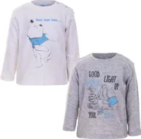 Winnie the Pooh Babyshirts Grau 2er-Pack Langarm hautfreundlich 100% Baumwolle 80/86