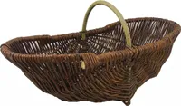 MIKONI Gemüsekorb 56 cm mit Griff, Kartoffelkorb Erntekorb Weidenkorb Pilzkorb Kartoffelkorb Blumenkorb Holzkorb Gartenkorb