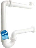 kör4u Raumsparsiphon mit Geruchsverschluss 1 1/4" x 32mm für Waschtisch
