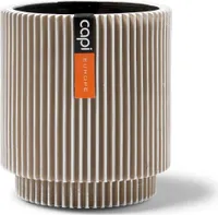 Capi Europe Gefäß zylinder Groove Anthracite & Ivory - 23x25 - Elfenbein