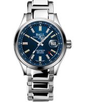 Pánské stříbrné automatické hodinky, Ball RRM7337-C, rezerva chůze 42 hodin, 25 šperků, certifikát COSC