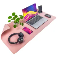 Ochranná podložka pod klávesnici a myš na stůl 90x45 cm, pudrově růžová