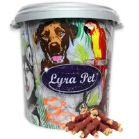 5 kg Lyra Pet® Kaurollen mit Entenbrust natur in 30 L Tonne