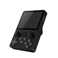 Powkiddy RGB20S Tragbare Handheld-Spielekonsole, 3,5-Zoll-IPS-Bildschirm mit 16 GB Systemkarte + 64 GB Spielkarte (15.000+ Spiele), 3,5-mm-Kopfhöreranschluss, Schwarz