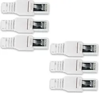 Netzwerkstecker 6x CAT 6A RJ45 Netzwerk Stecker werkzeuglos CAT7 CAT6 CAT5 Kabel