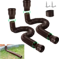 AIORBER Regenwasser- und Dachrinnenrohre, Fallrohrverlängerungen, Abflussverlängerungen,Kann im Garten, im Freien und in Abflüssen verwendet werden
