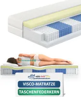 AM Qualitätsmatratzen | Premium Visco-Taschenfederkernmatratze - 160x200 cm - H2 - 1000 Federn