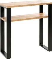 HAKU Möbel Konsole schwarz-eiche - Maße: B 70 cm x H 75 cm x T 28 cm; 23967