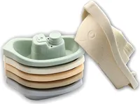 5er Pack Spielzeugboot,Stapelbares Becherboot,Wasserspielzeug Boot Tiere für Sand, Bad, Wasser