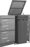 vidaXL Box na odpadky pro 1 odpadkový koš 69x77,5x112,5 cm nerezová ocel