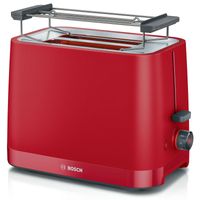 Bosch TAT3M124 Toaster, 950 W, 2-Scheiben, Automatische Endabschaltung, Nachtoastfunktion, Stoptaste, rot