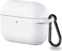 Hülle für Apple AirPods Pro Silikon Hülle Case Cover Tasche Bumper Weiß