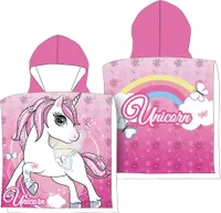 Kapuzenponcho-Handtuch 55x110 Einhorn