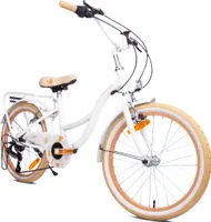 Mädchen fahrrad 20 Zoll mit SHIMANO 6-Gang Flower Bike ecru weiß