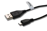 vhbw Micro-USB Kabel (USB A auf Micro USB) kompatibel mit Sony Cyber-Shot DSC-QX30, DSC-QX100, DSC-QX10, DSC-HX90V - USB Datenkabel, 30 cm Schwarz