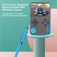 K10 2,4-Zoll-Vollfarbbildschirm-Handheld-Spielkonsole mit 500 tragbaren Retro-Spielkonsolen 400-mAh-Akku