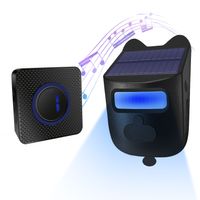 Solar-Einfahrtsalarm, kabelloser Einfahrtsalarm mit grosser Reichweite, IP60, wetterfest, Infrarot-Bewegungsmelder, DIY-Sicherheitswarnsystem, ueberwachung und Schutz von Aussengrundstuecken, 1 Sensor und 1 Empfaenger