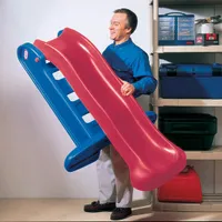 Little Tikes Easy Store Large Slide Primary Rutsche - Farbe: Blau/Rot - Rutschenlänge ca. 150 cm - Max. Benutzergewicht: ca. 34 kg