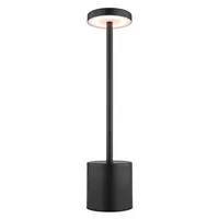 LED Tischleuchte, Touchdimmer, Akku, schwarz, H 34 cm