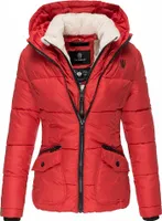 Navahoo Damen Winter Jacke Stepp Teddyfell warm Gefüttert Megan Rot Gr. 34 - XS
